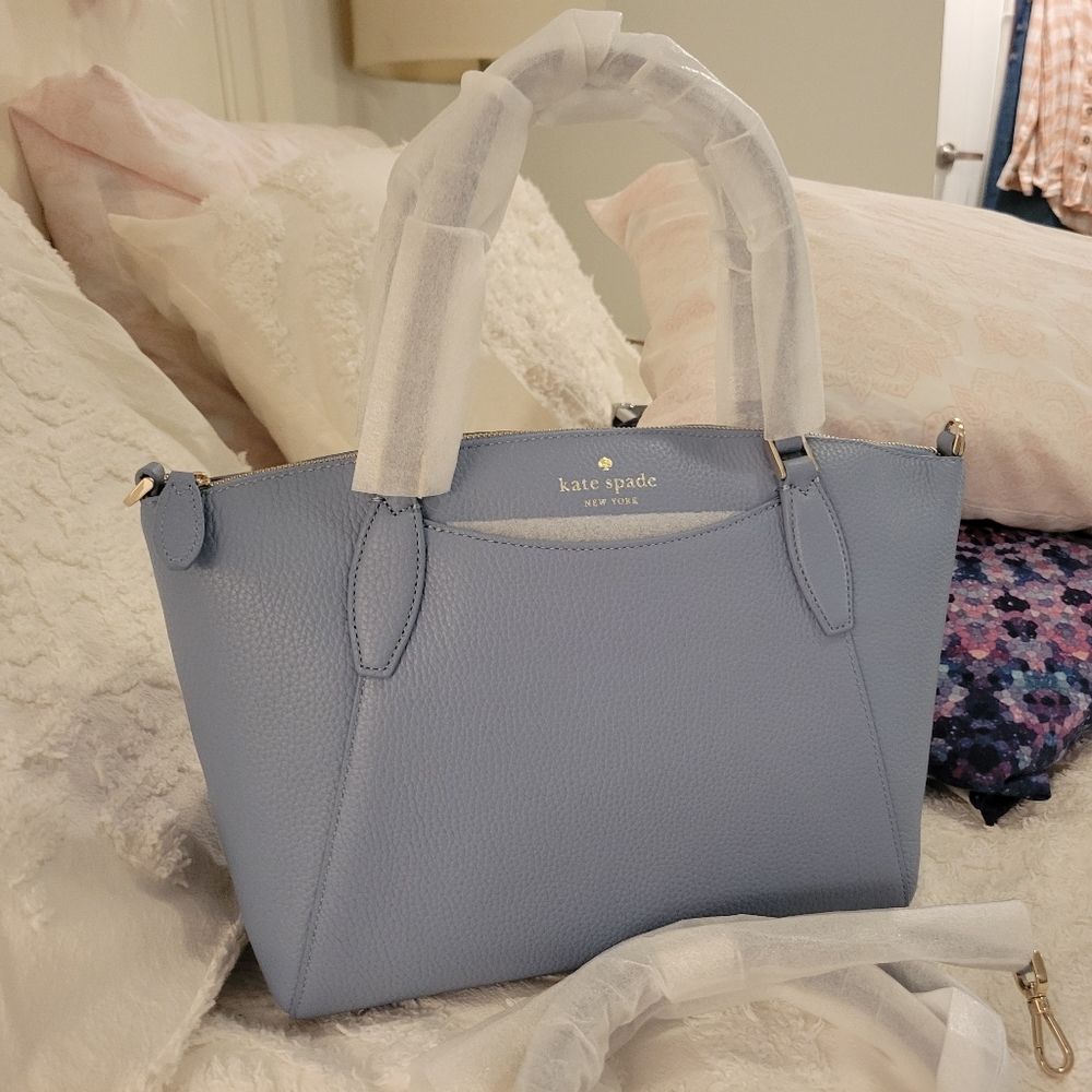 NWT Kate Spade purse Satchel Light blue Pastel Blue Cross Body/ purse